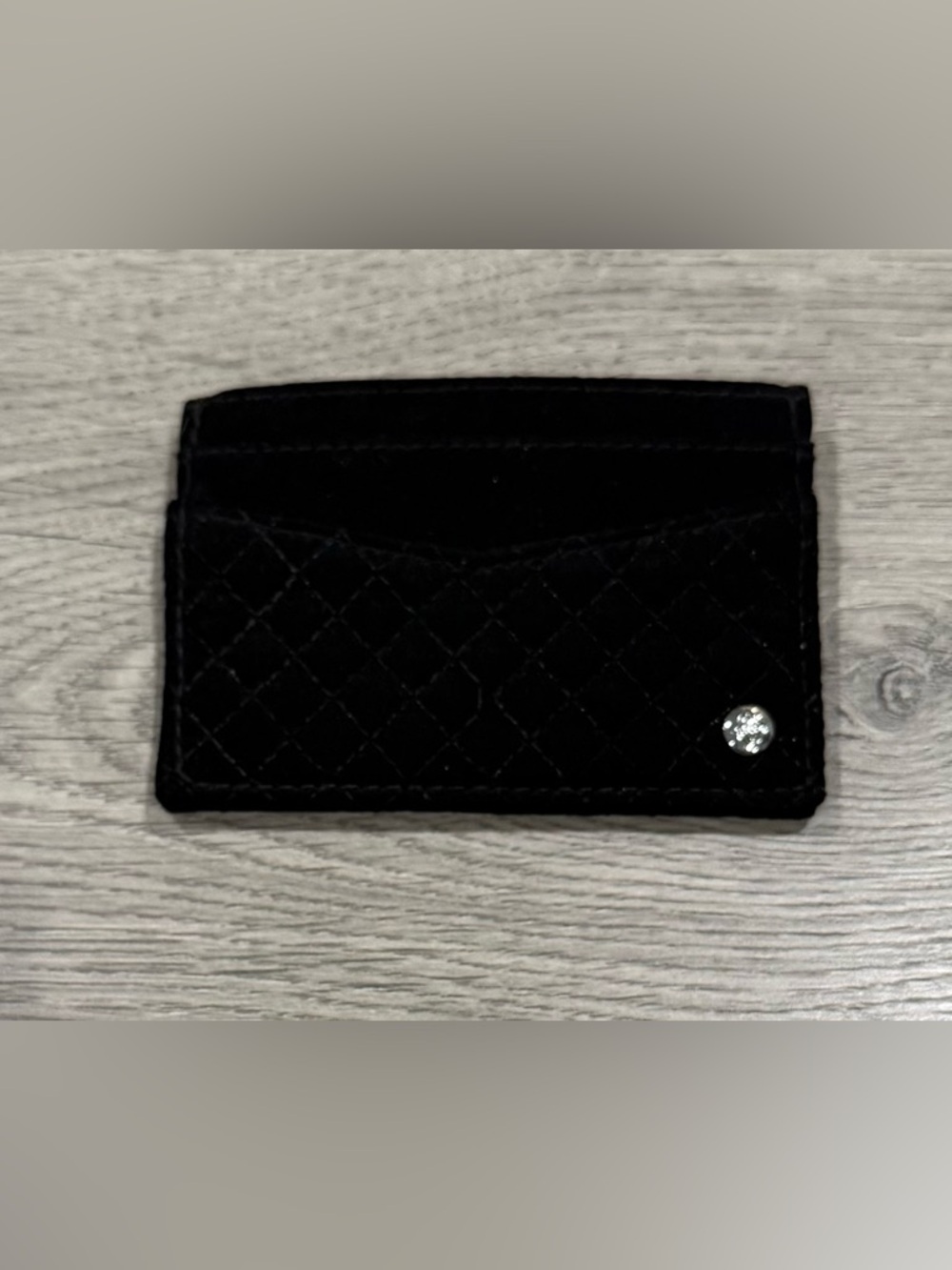 Vera Bradley Classic Black Microfiber Iconic Slim Card Case